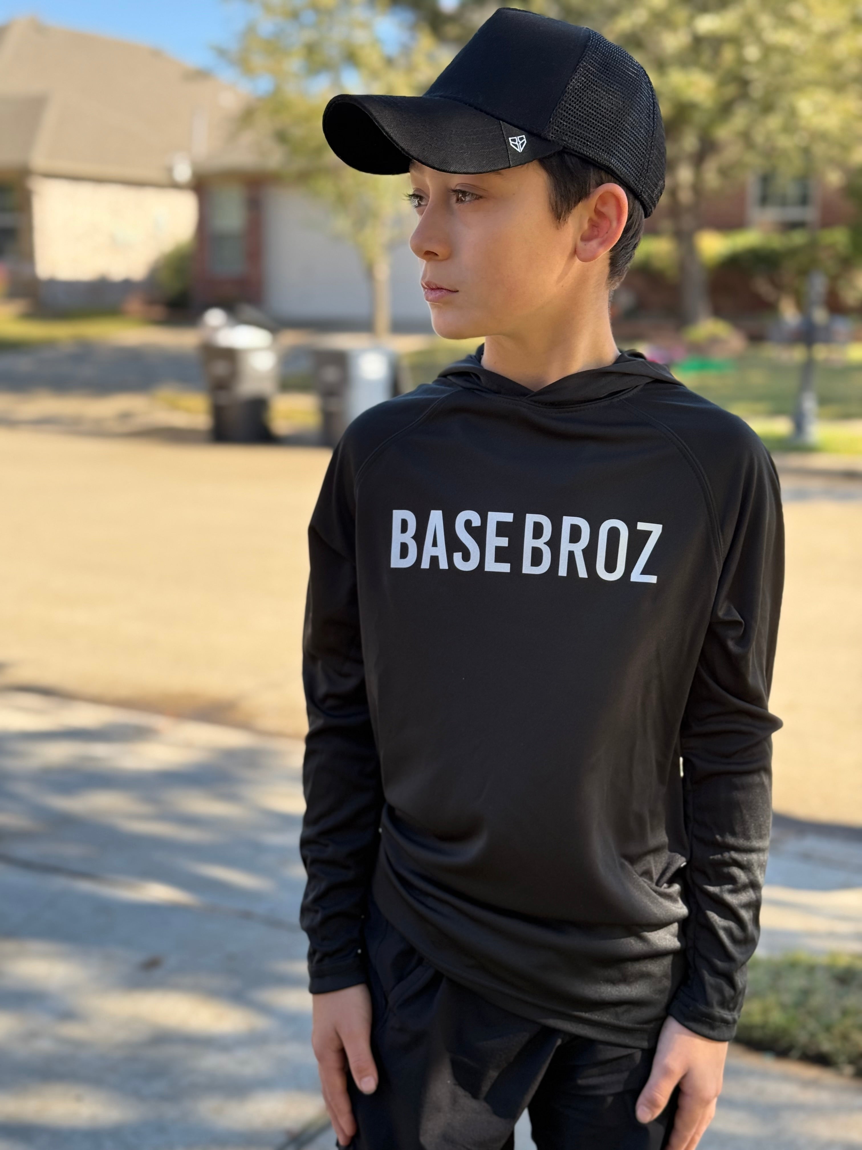 Black long sleeve dri-fit hoodie