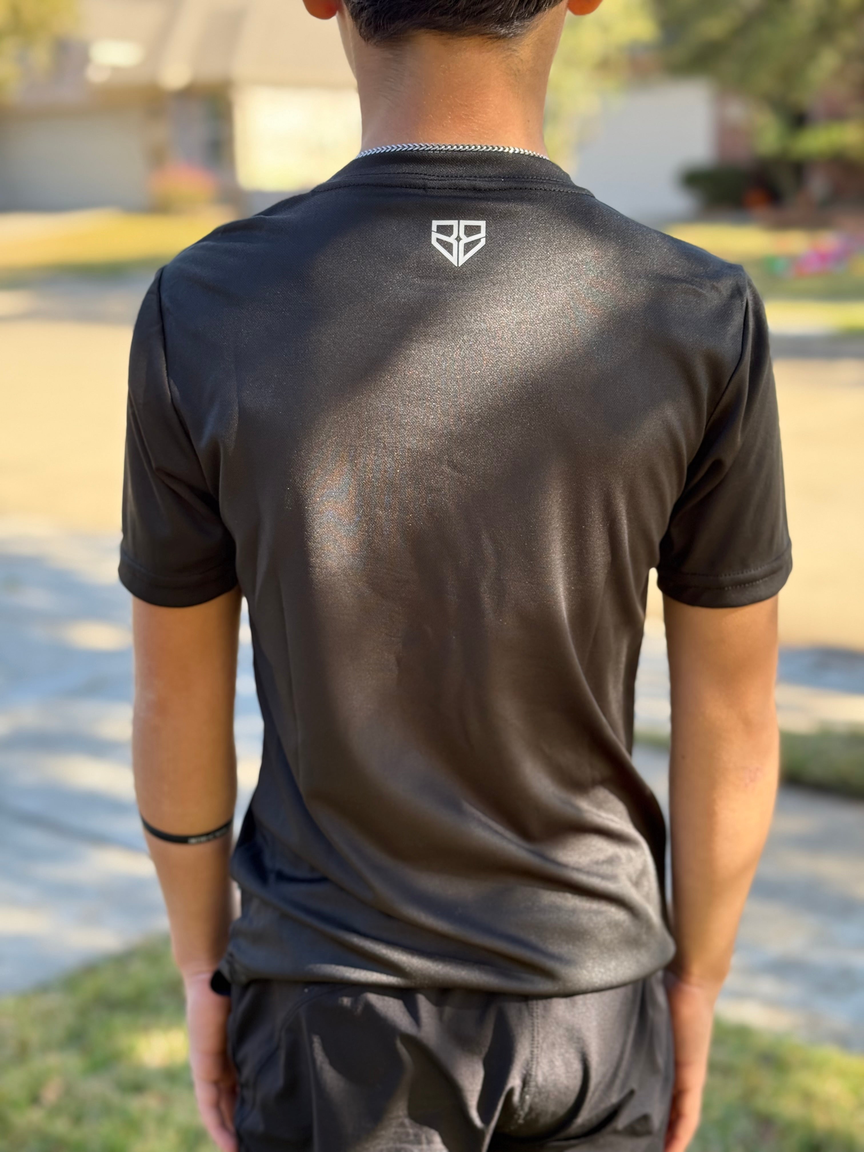 Black short sleeve dri fit t-shirt