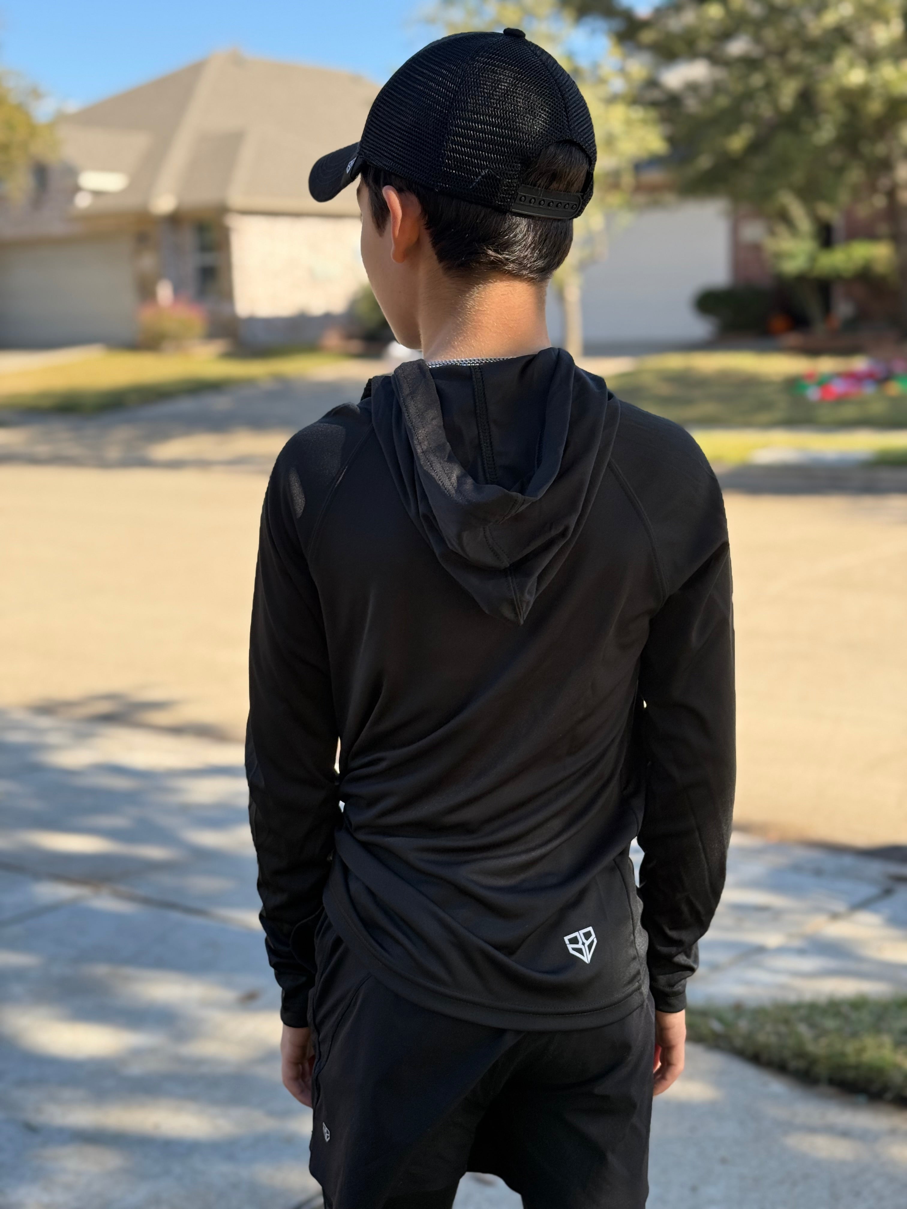 Black long sleeve dri-fit hoodie