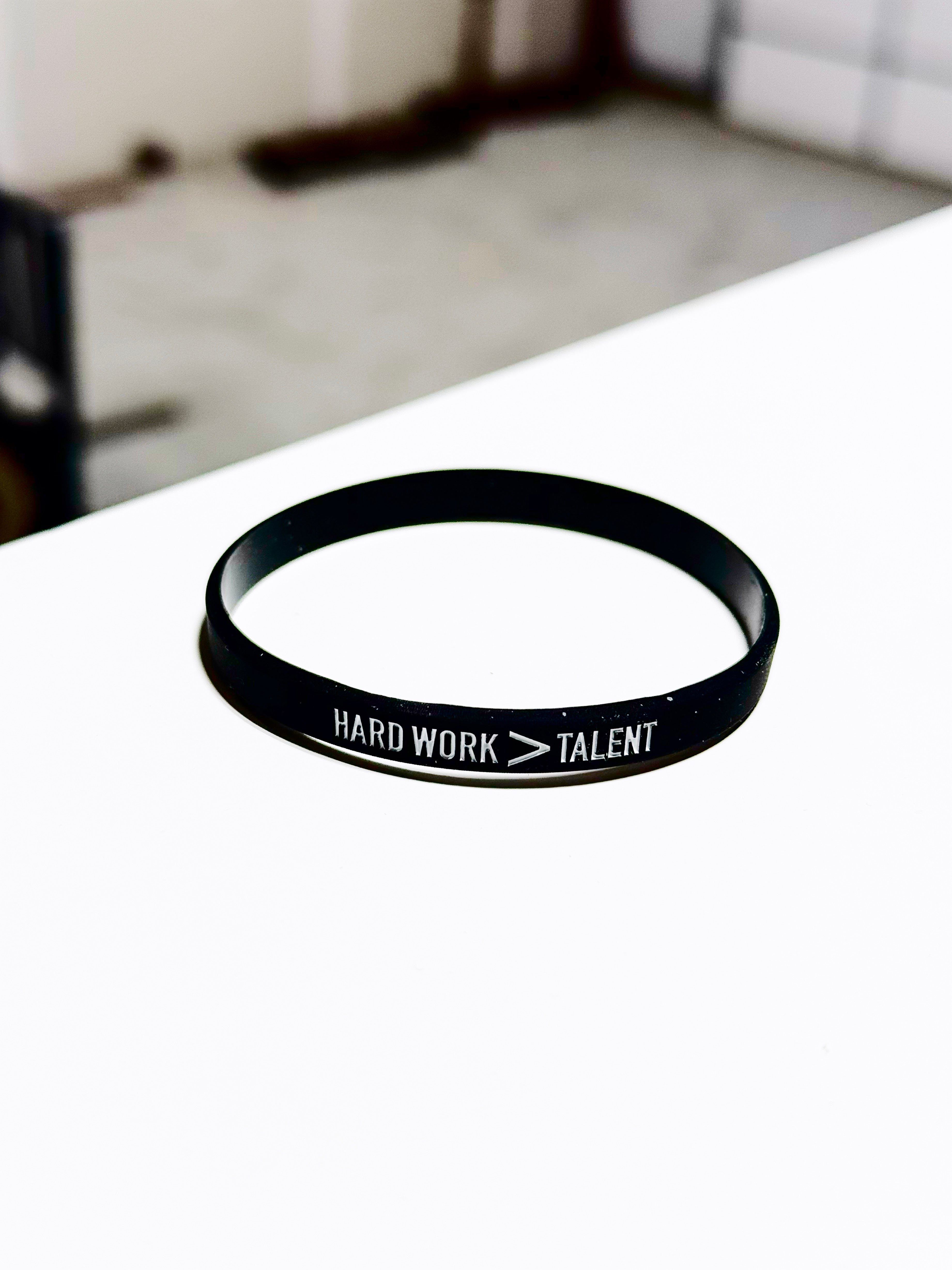 Hard work > Talent motivational bracelet.